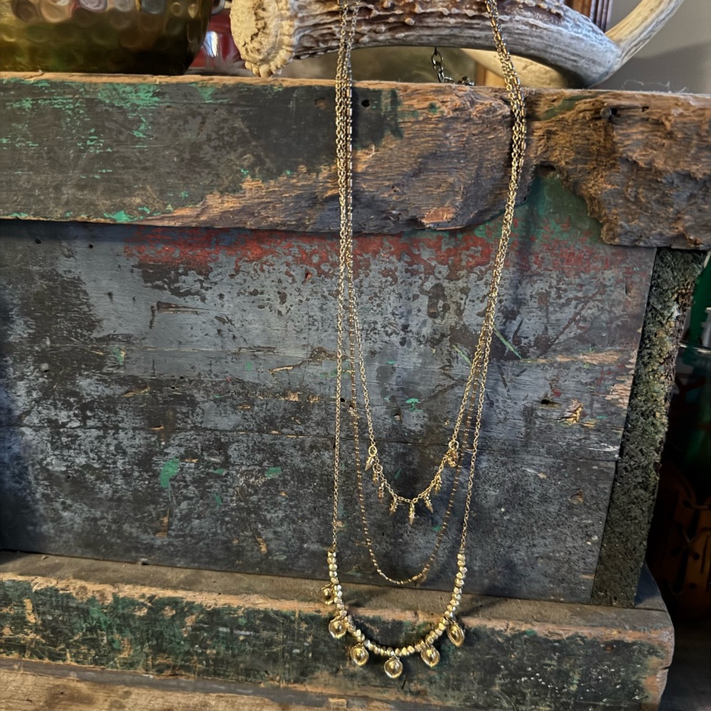 Elegant Gold-tone Layered Necklace